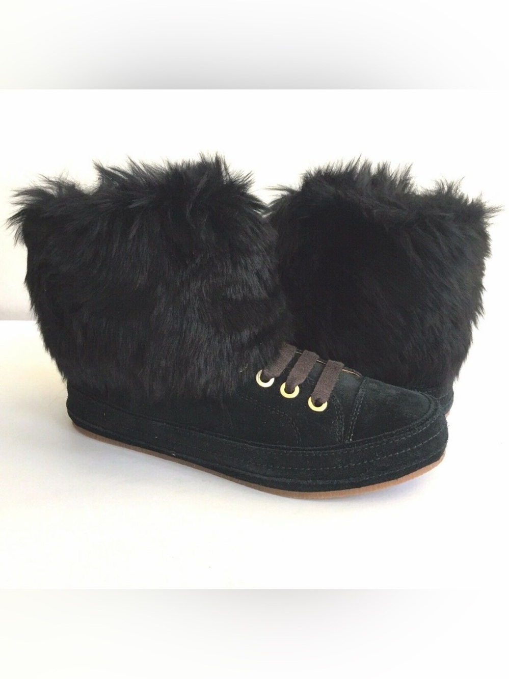 UGG Australia Antoine Black Fur Boot/Sneaker Women's Size 8